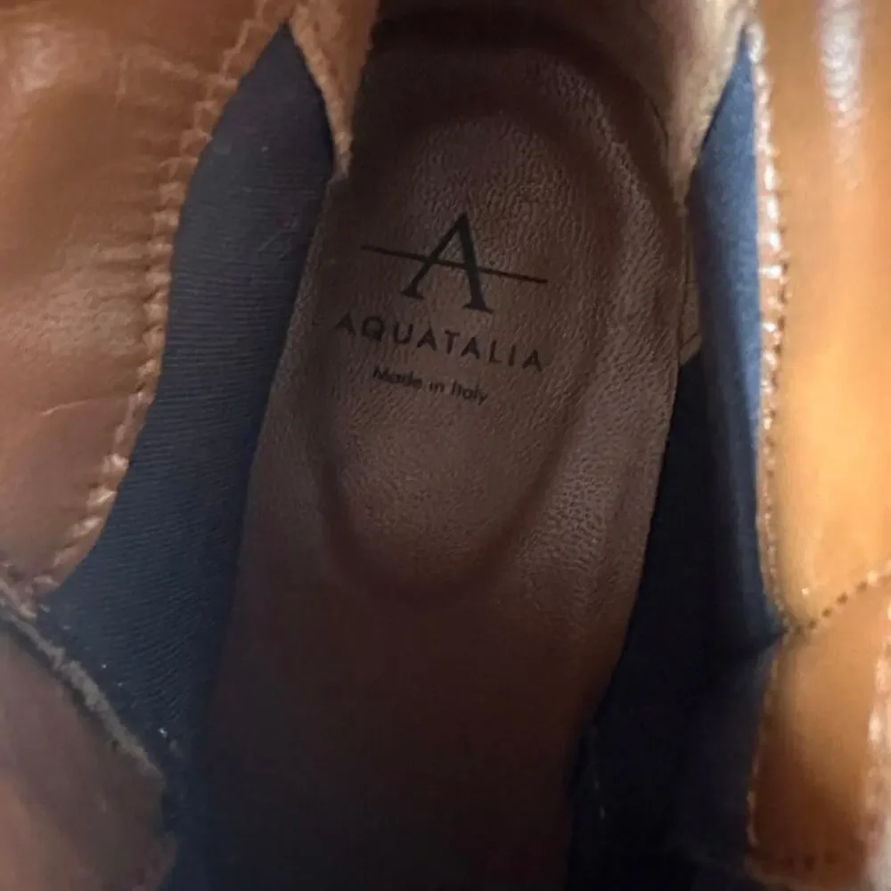 Aquatalia Women’s Fiamma Ankle Boots Size 7 Tan Suede Leather Water Resistant‎